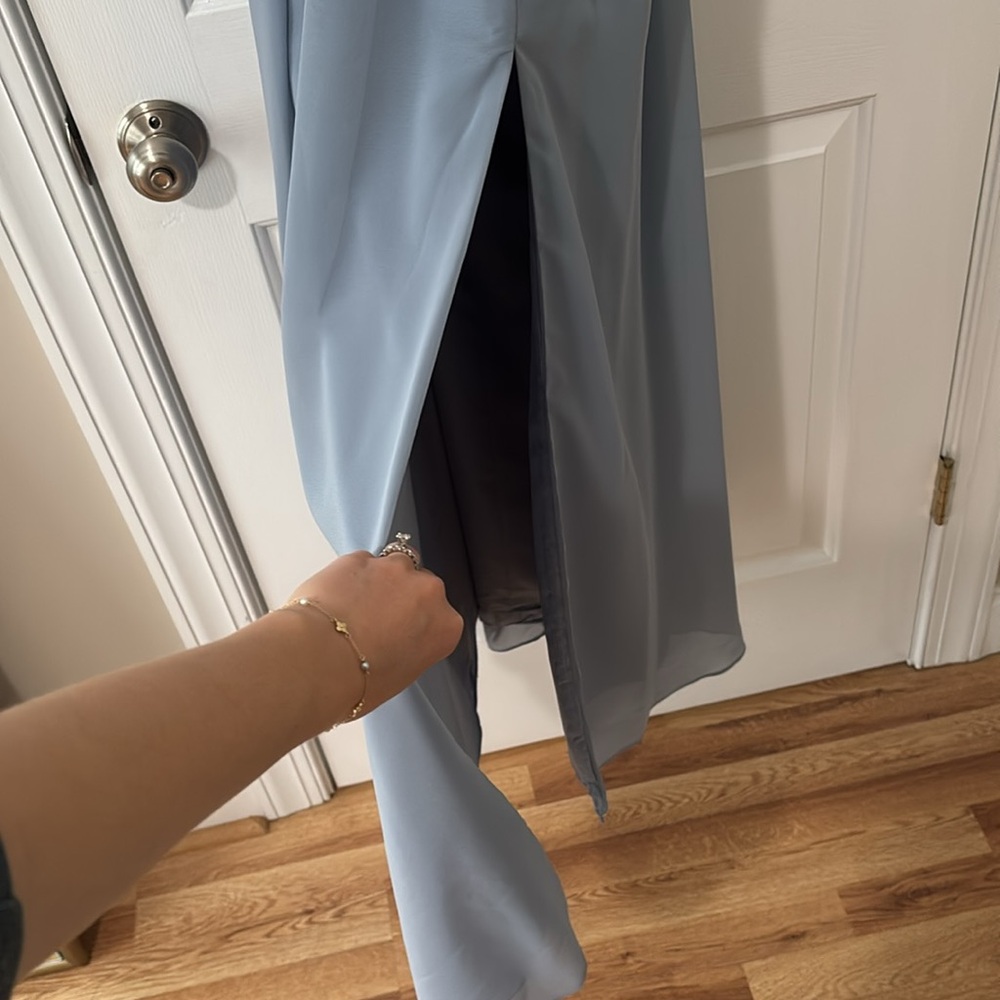 Azazie Aaida Dusty Blue Bridesmaid Dress - Picture 14 of 17